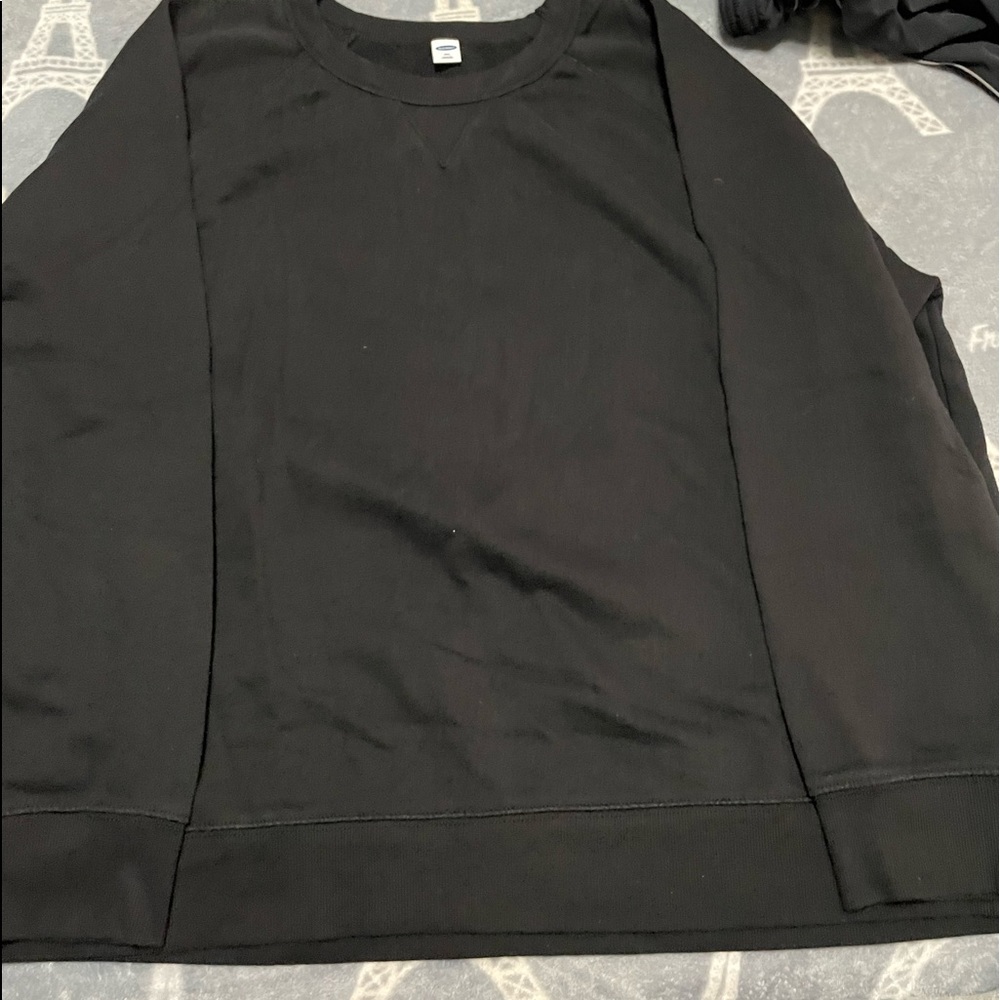 Plain black long shirt